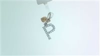 Pendentif Femme CUORE+LETTERA in Or Zirconia -P- ZIRC P US/Z 0.90 BR